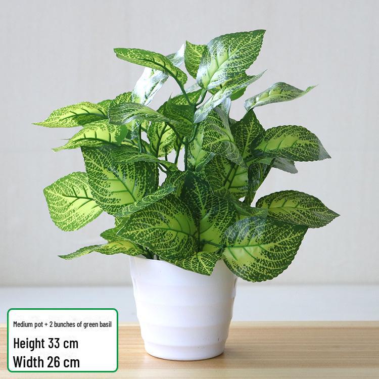 Имитация зеленого редиса в горшках для декора помещений и улицы - Искусственные цветы и растения