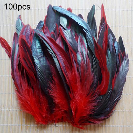 50Pcs 13-20cm Natural Cock Rooster Tail Feathers for DIY Clothes Decor