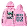 Anime My Hero Academy Midoriya Izuku DEKU Men's/Women's Hoodie Long Sleeve Loose Relaxed Sweatshirt Unisex Street Top