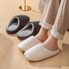 Winter Fleece Warm Japanese Home Soft Sole Anti Slip Silent Men Women Cotton Slippers Couples Quiet Slippers