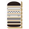 Cute and Stylish Wooden Rubber Stamp Set with Hamburger Fun Made In Japan Design, Stationery, Postcards, Work, Office, Gifts, (#24)