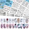 12 Styles Nail Art Water Transfer Sticker English Abstract Image Transfer Slider Decoration