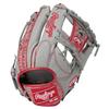 Rawlings CLOUD METAL GR5FHCN62 Baseball Throw HOH® Glove, Soft, Infielder's, Gray/Scarlet, 11.25 Inches, Right-Handed
