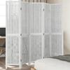 VidaXL Room Divider 5 Panels, Room Separator, Privacy Screen, Bedroom Living Room Screen, White Wood 358678