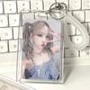 Fashion Acrylic Card Holder With Key Chain Beautiful Transparent Acrylic Card Case ID/IC Card Transportation Card Holder