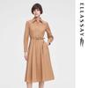 Women's Retro Shirt Mid-Length Dress