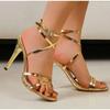 Summer Fashion Open Toe High Heels Women's Sandals High Heels Women's Lace Up Stiletto Heels Party Banquet Women's Shoes