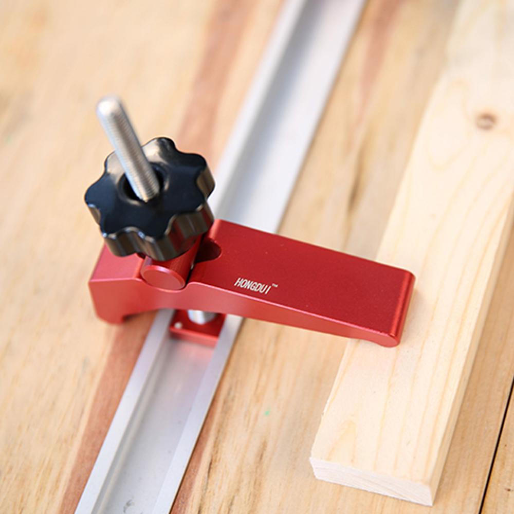 Aluminum Alloy Quick Acting Hold Down Clamp T-slot T-track Clamp Set Woodworking Tools
