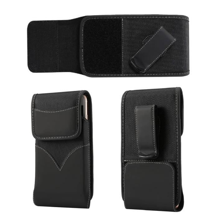 Nouveau Style Étui Housse Nylon Avec Rotation Clip De Ceinture Pour Leagoo Kiicaa Power > Noir