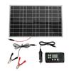 30W Solar Panel Kit Polycrystalline Silicon Solar Charge Panel with 40A Controller for Car RV