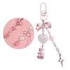 Bear Bowknot Bead Pendant Phone Charm Hangings Rope Sweet Phone Chain Strap Bag Decoration Lanyard Keychain Accessory