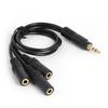 Headphone Splitter, 3.5mm Extension Cable Audio Stereo Y Splitter (Hi-Fi Sound), 3.5mm Male To 2 Ports 3.5mm Female Spliter