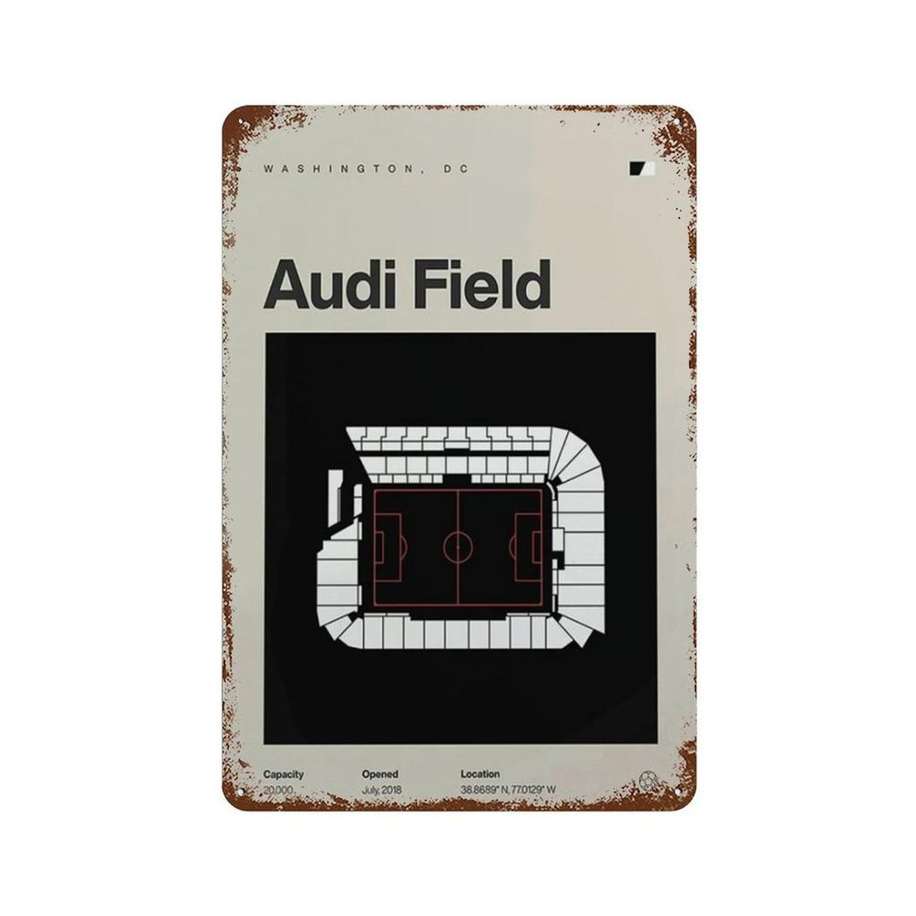 Vintage Metal Posters Signs Modern Famous Football Stadium Nordic Style Wall Art Poster for Living Bar