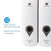CHUANGDIAN 300ml*2 Wall Mounted Double-Head Manual Soap Dispenser Shower Gel Liquid Shampoo Dispenser Holder