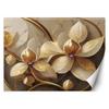Wallpaper Flowers Glamour Gold