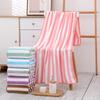 Coral Fleece High Density Cationic Striped Bath Towel Warp Knitted Absorbent Towel Set Bath Towel  Towels Bathroom  Cleaning