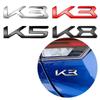 For K3 K5 K8 Lettering Emblem Forte Cerato Optima Sorento Sportage GT Line Car Metal Badge Logo Body Decals Rear Sticker