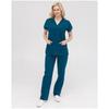 Two Piece Set Medical Scrubs Unisex Doctor Nursing Uniform Set Medical Uniform Surgical Suit Tops+Pants V-neck Short Sleeved Thin Tericoton Fabric