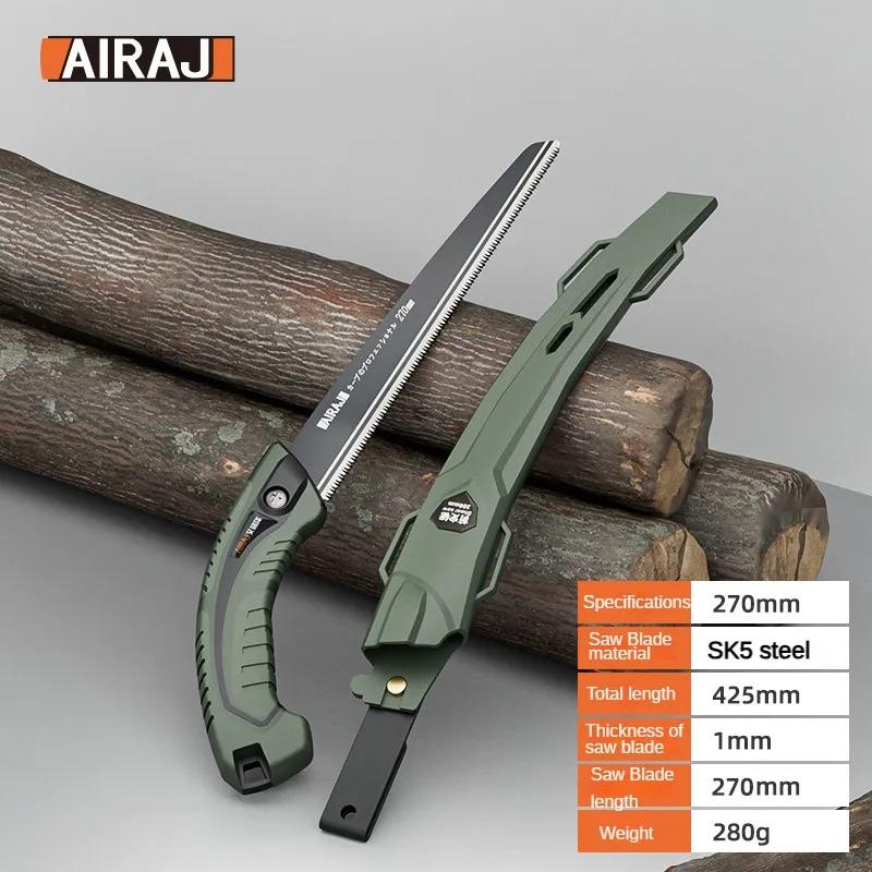 AIRAJ Hand Saw , Japanese Style Saw, Tree Sawing Tool , Garden Logging Tool , Woodworking Saw , Household Small Handheld Sharp
