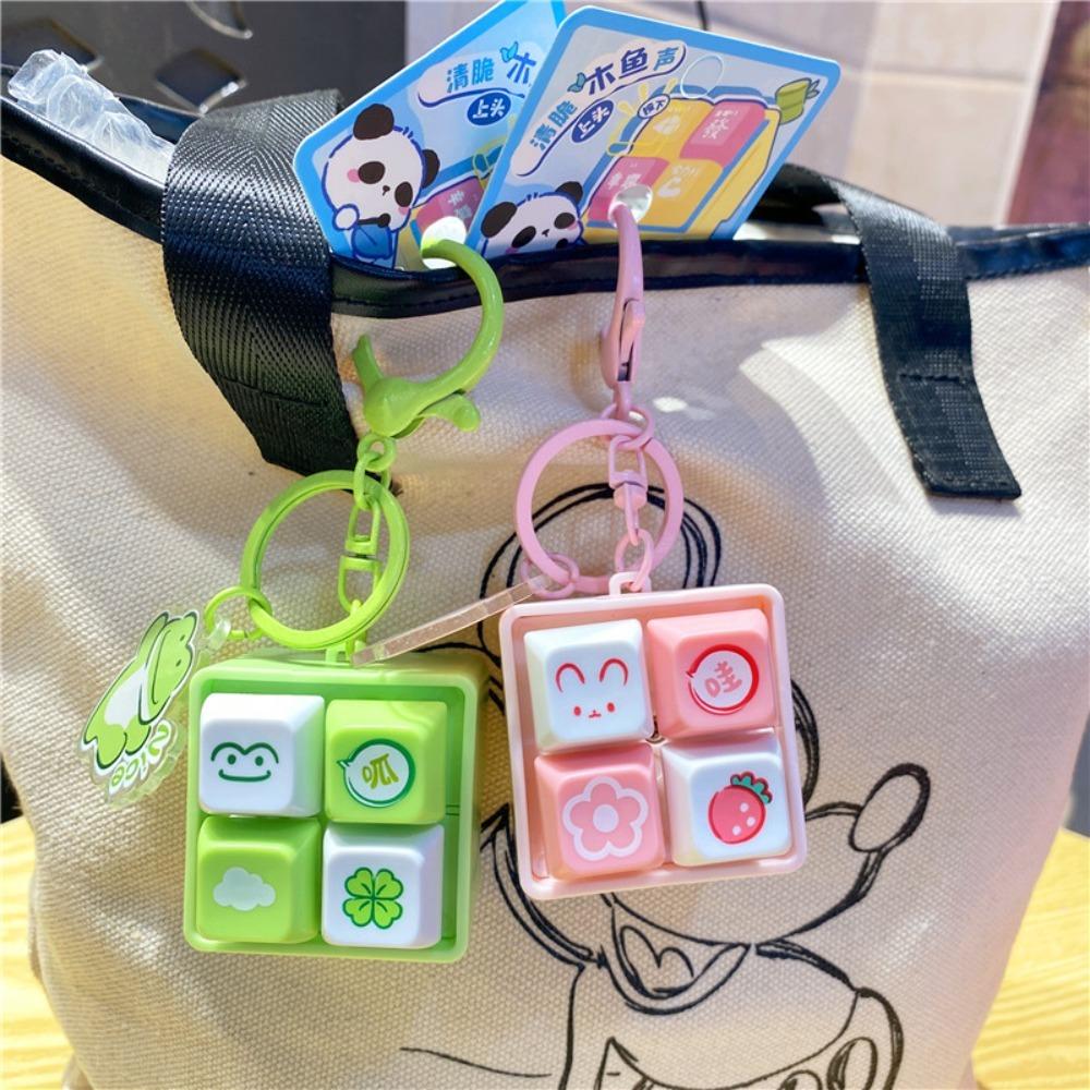 Luminous Mechanical Keyboard Keychain Animal Fingertip Button Key Ring Fun Gifts