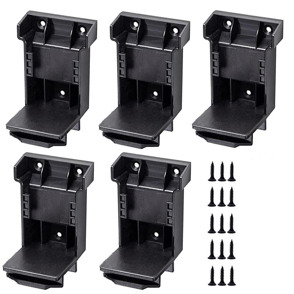 5pcs Power Tool Battery Holder Mount Stand Fits For Milwaukee 18V 2-in-1 Battery