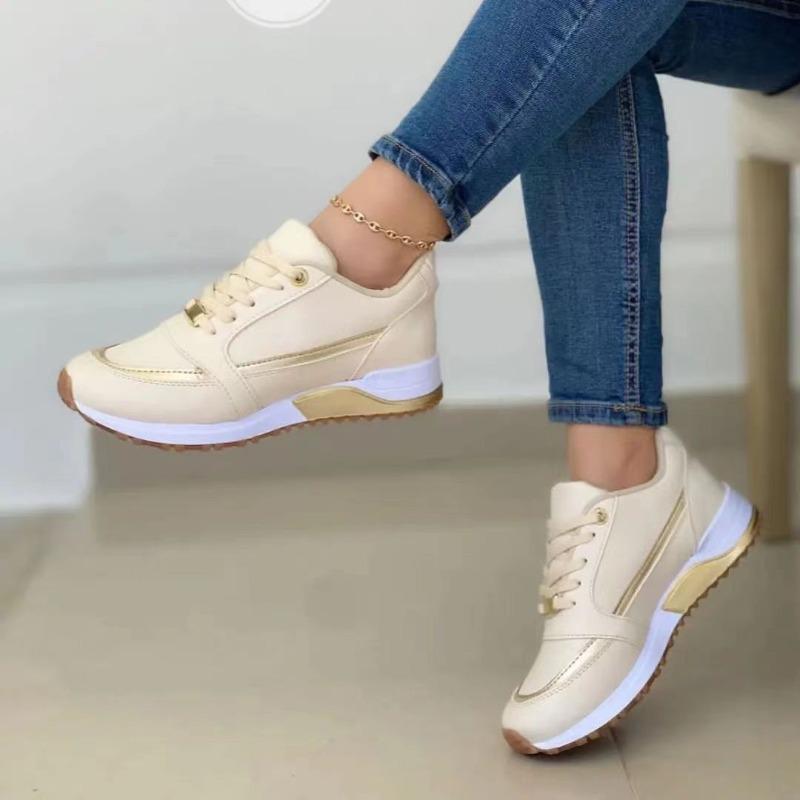 Large Size Women's Shoes Spring and Autumn New Platform Casual Lace-up Women's Sneakers