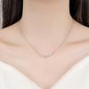 Knotted Smile Necklace Female Clavicle Chain Japanese and Korean Ins Elegant Shining Diamond Minority All-Match Necklace