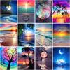Diamond Mosaic Sunset Scenery Embroidery Kit 5d Diamond Art Painting Kits Sea Picture Of Rhinestones Home Decoration