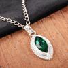 Green Emerald Gemstone Pendant Jewelry, Handmade Gorgeous Silver Pendant , 925 Sterling Silver Jewelry For Wedding Gift