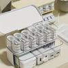 1pc Double-Layer Transparent Desktop Cable Organizer Box - Compact Cord & Charger Storage Solution for Home Office, Doublelayer Design