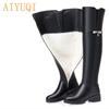 Winter Boots Women Knee High Long Boots Genuine Leather Waterproof Women Thigh High Boots Large Size Women's Boots