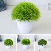 Faux Bonsai Energetic for Balcony Aesthetic Fake Grass Plants Pot Ornament Fancy Long-lasting Aesthetic