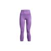 Under Armour Solid High-Waisted Slim Fit Nine-Point Sports Pants Women Bottoms Purple 1382525-560