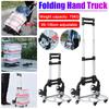 Portable All Terrain Stair Climbing Cart Shopping Cart Hand Truck with Bungee Cord Folding Trolley for Upstairs Cargo 75KG (100-106)x41x39cm