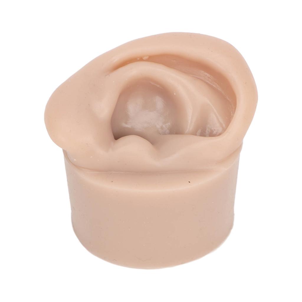Силиконовая модель для практики пирсинга, имитация мягких гибких ушей, модель для показа, обучения, темная кожа