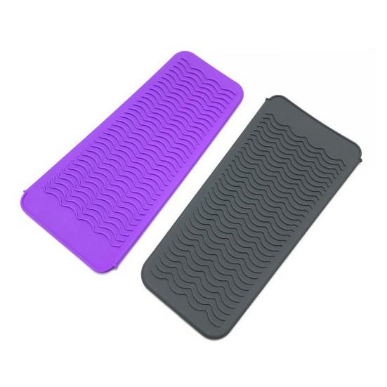 Yousheng Silicone Heat Resistant Mat Hair Straightener Flat Iron Curling Iron Tool Wavy Design Anti-slip Curling Iron Heat Insulation Cover