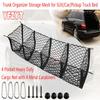 Cargo Storage Mesh Net, 3 Pocket Cargo Net Trunk Bed Organizer, Mesh Storage Cargo Trunk Organizer Net Suitable for Car SUV Van Trunk Pickup Truck