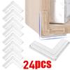 1/24pcs Baby Safety Anti Collision Angle Protector Table Corner Edge Protection Cover Transparent Window Right Angle Crash Pads