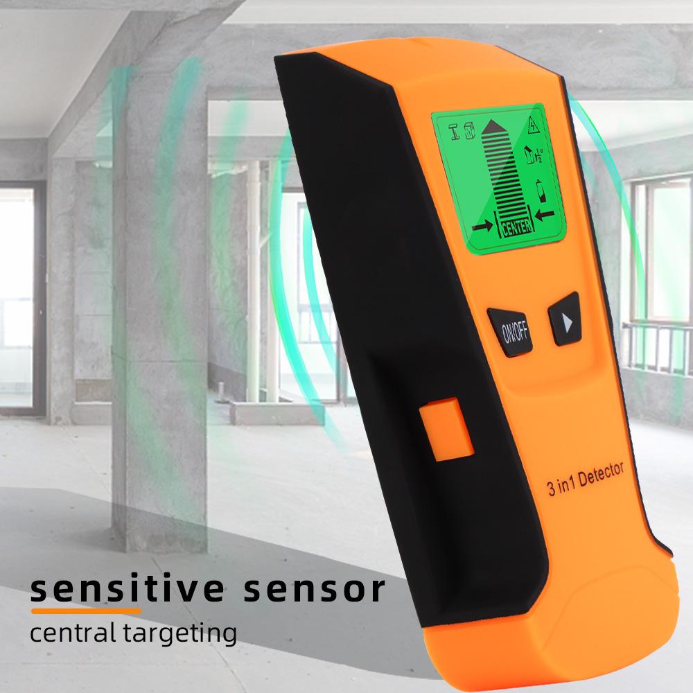 3 In 1 Wall Metal Detector Depth Professional Find Metal Wood Studs AC Voltage Live Wire Detect Wall Scanner Electric Box Finder