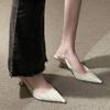 Fashion Summer Luxury Thin Heels Closed Sandals for Women 2025 Designer New Breathable Fashion Low Price Daily Korea Woman Shoes On Sale
