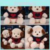 Plush Soft Dog Dolls With Love Sweater Decoration For Collectors And Play Kids
