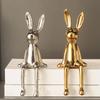 Sitting Rabbit Statue Figurine Sculpture for Home Living Room Porch TV Cabinet Wine Cabinet Office Decoration Ornament