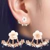 [Korean Fashion Flower Earrings Studs] Daisy New Korean Fashion Earrings Flower Back Hanging Studs