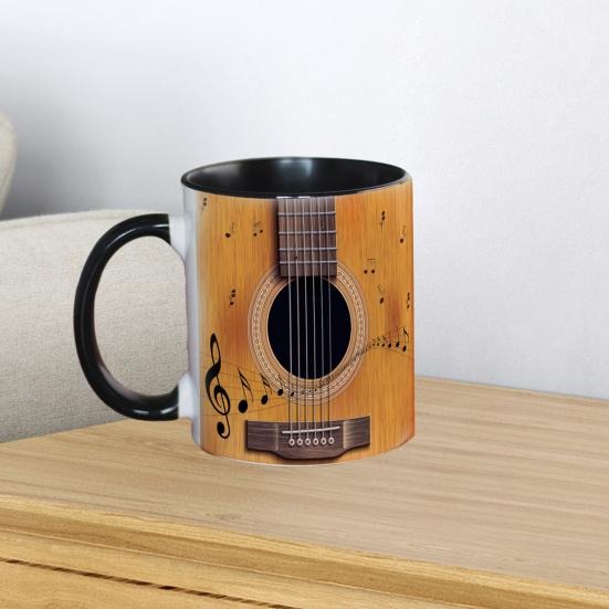 Musical Coffee Mug Ceramic Novelty Music Note Cup Large 350ml Capacity Guitar Piano Violin Design Hot Drinking