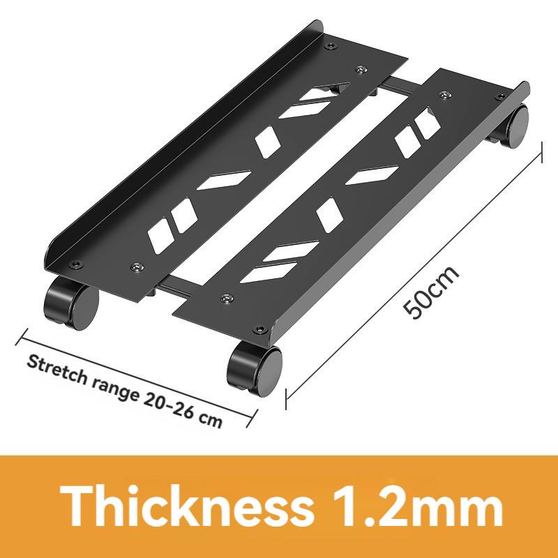 Adjustable Mobile CPU Stand, Ventilated Computer Tower Stand PC Tower Stand with 4 Caster Wheels Fits Most PC, Under Desk Holder