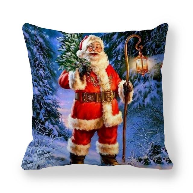 Christmas Ornament Navidad Noel Xmas Gifts Christmas Cushion Cover Merry Christmas Decorations for Home