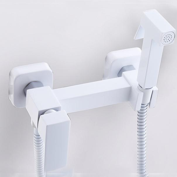 Brass Shower Tap Bidet Faucet Washer Mixer Muslim Shower Ducha Higienica Cold & Hot Water Mixer Crane Square Shower Spray