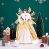Christmas Doll Standing Treetop Figurine Angel In Gown Home Table Decoration Room Decor Statue Home Accessories Desk Decor