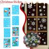 Electrostatic Glass Stickers On Christmas Windows And Christmas Stickers On Walls