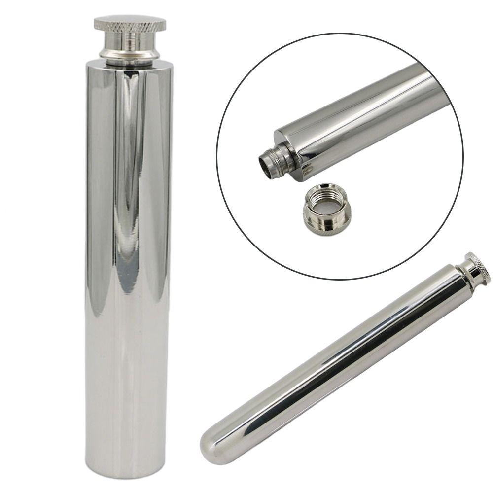 Stainless Steel Tubular Wine Pot 55ml 60ml Hip Flasks Durable Wine Whisky Bottle Outdoor